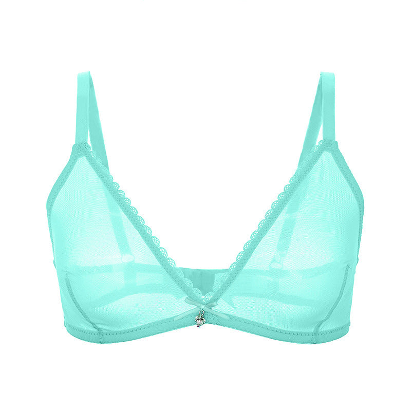 One-piece Summer Ultra-thin Mesh Lace Bra