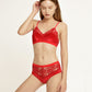 No Steel Ring Thin Cotton Cup Lace Bra Set