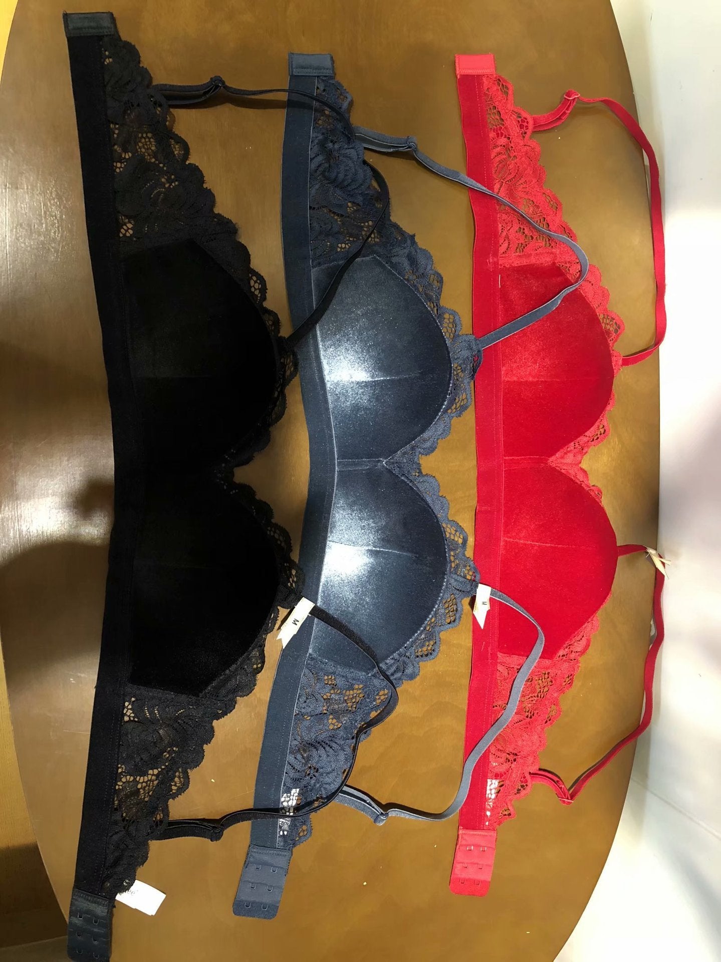 No Steel Ring Thin Cotton Cup Lace Bra Set