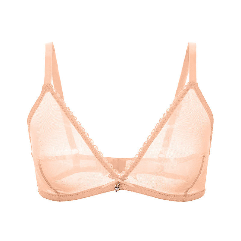 One-piece Summer Ultra-thin Mesh Lace Bra