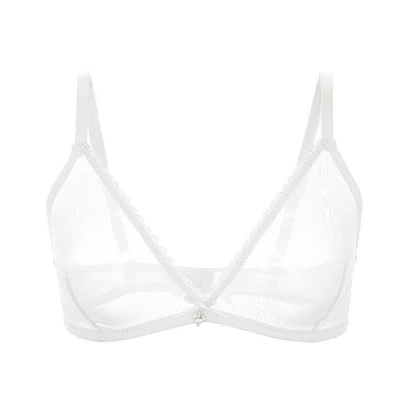 One-piece Summer Ultra-thin Mesh Lace Bra