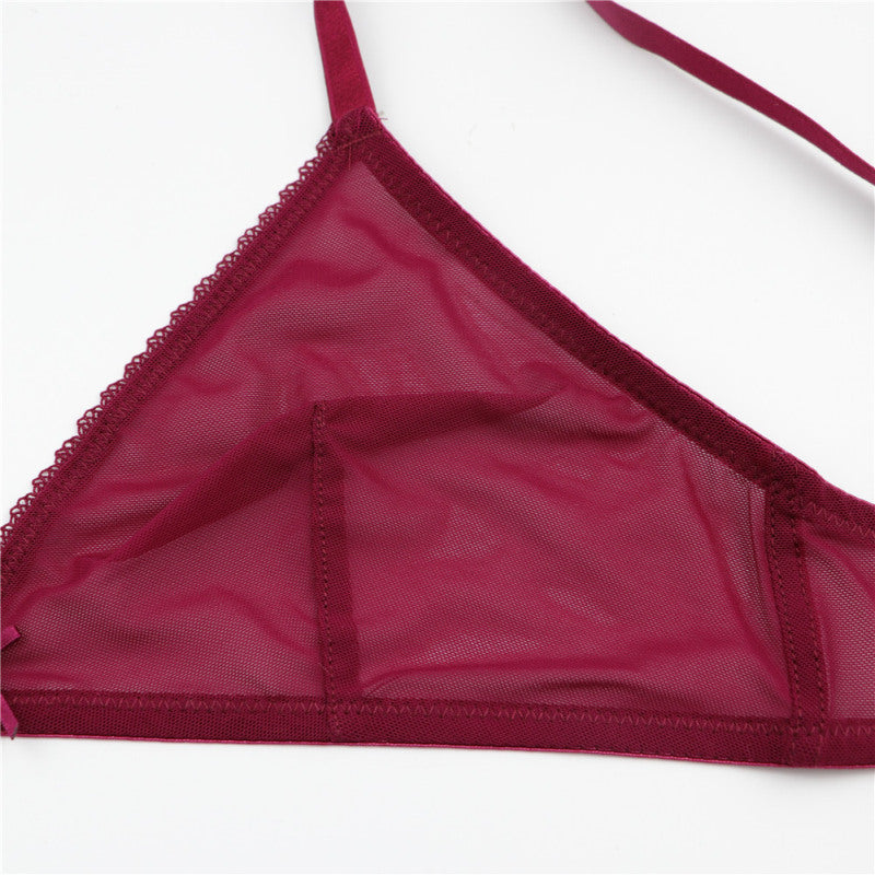 One-piece Summer Ultra-thin Mesh Lace Bra