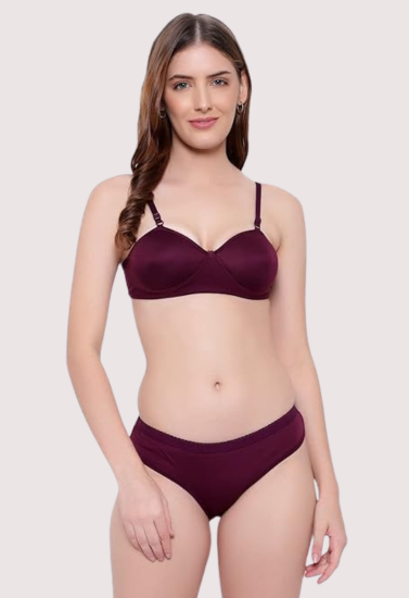 Padded Non-Wired Push-Up Bra Panty Set ( 2 Pack )