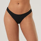 3 Pack organic cotton black thong panties