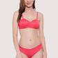 Non-Wired Cotton Push-Up Bra Panty for Women (2 pack)