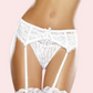 Elegant White Floral Lace Garter Belt