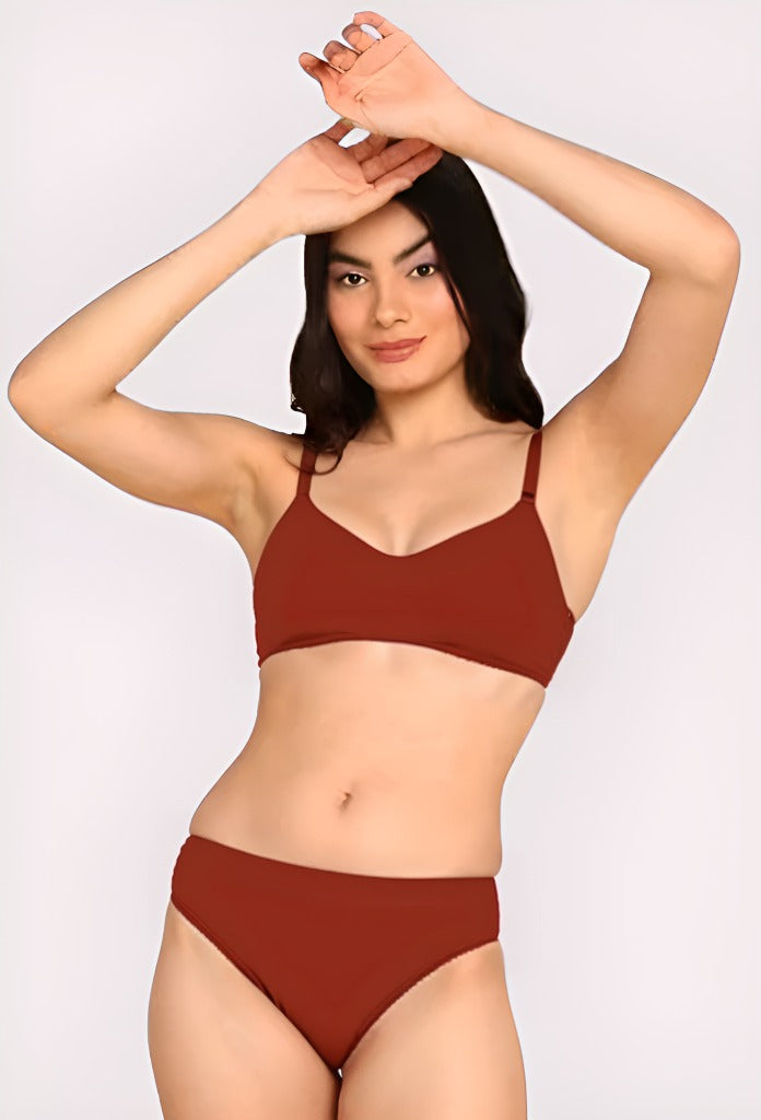 Cozy Cotton Intimates Bra Panty Set (2 pack)