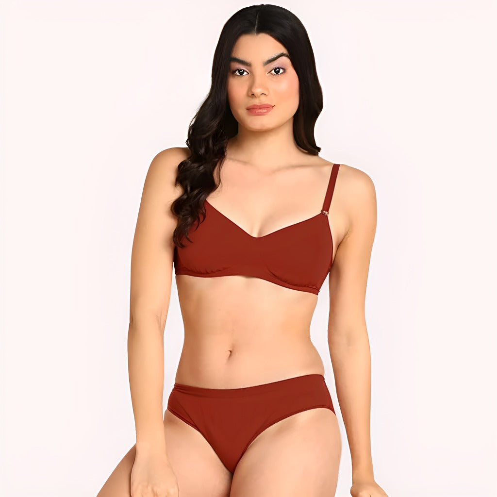 Cozy Cotton Intimates Bra Panty Set (2 pack)
