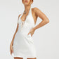Flirty Satin: A Shining silk Mini Dress