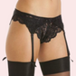 Luxurious Floral Lace Suspender Belt