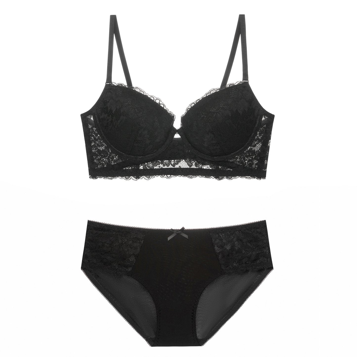 Thin Summer Lace Ultra Thin Anti Drop Small Bra Set