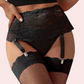 French Daina Elegance Black Garter Belt