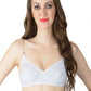 Classic White Transparent Strap Bra