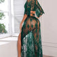 Stylish Sheer Net Top and Skirt Set