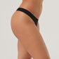 3 Pack organic cotton black thong panties