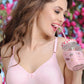 "Hushh" Very Beautiful Detachable Baby Pink Soft Padded Bra